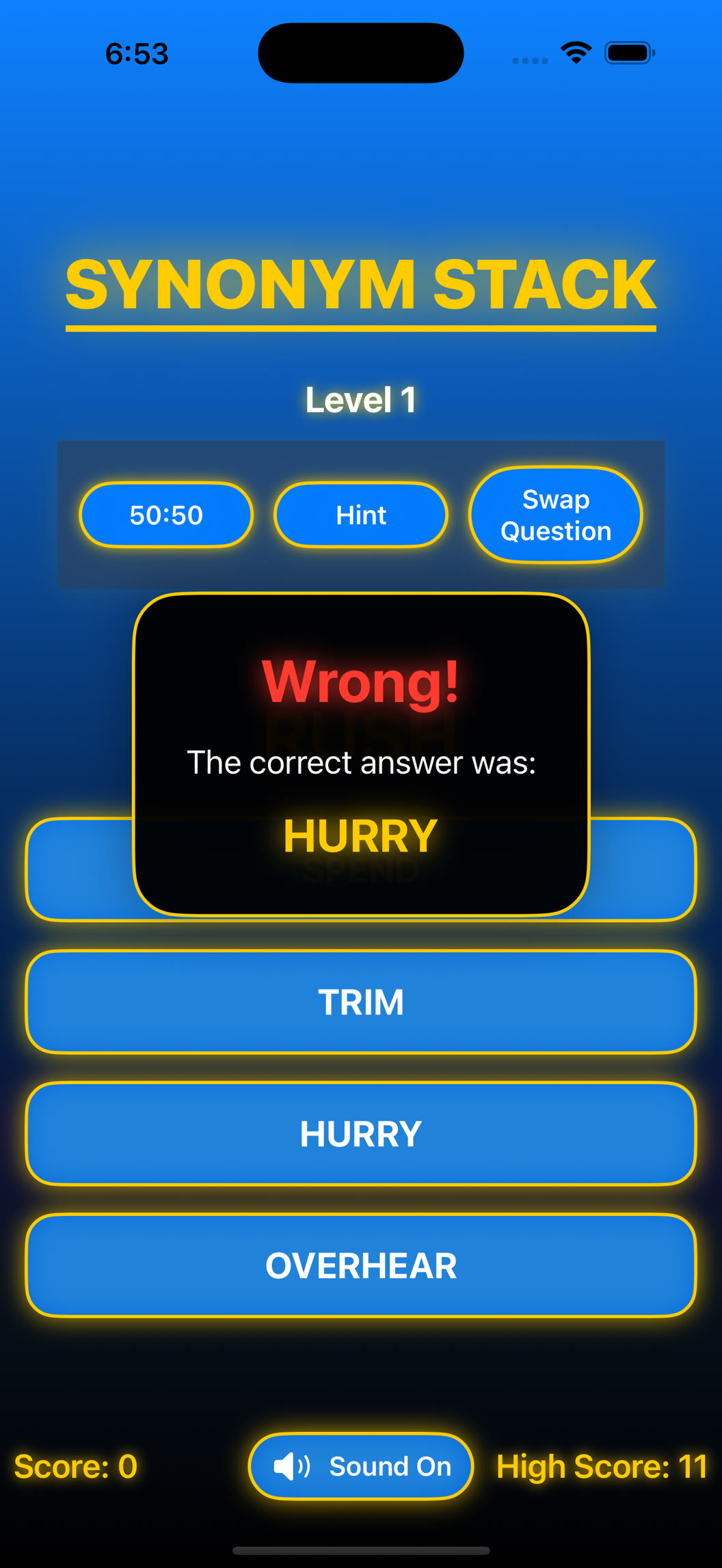 Synonym Stack Learning from Mistakes